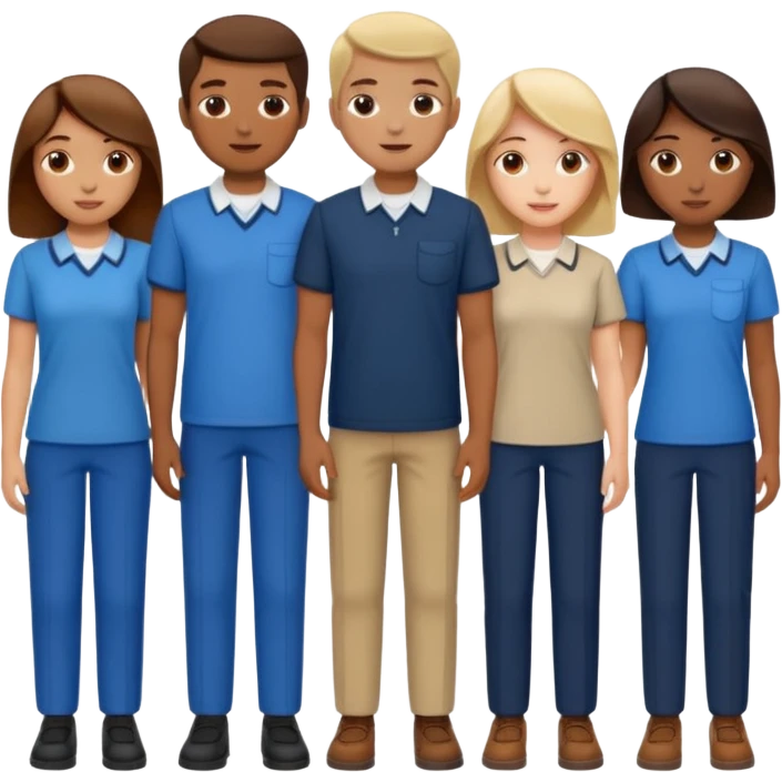 team wearing casual uniform clothes emoji