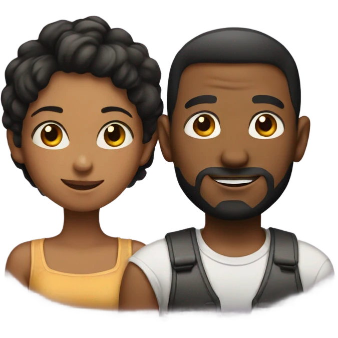Men with his girlfriend  emoji