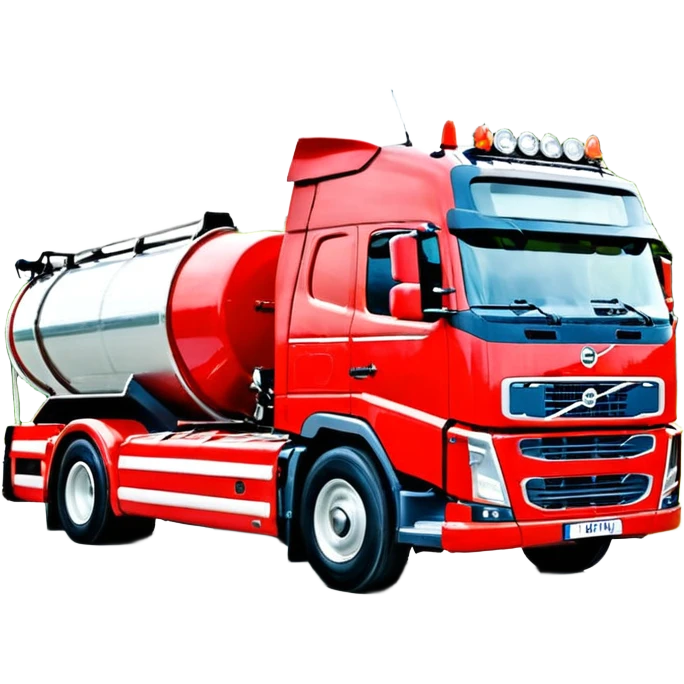 Красная вольво тягач emoji