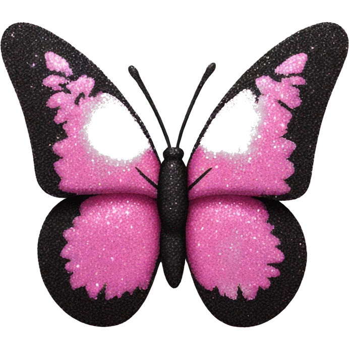 Pink Glitter butterfly emoji
