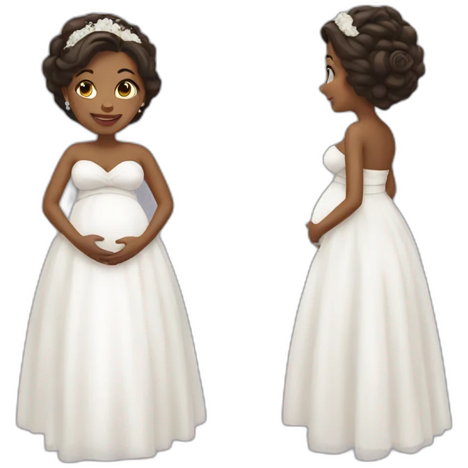 pregnant bride emoji