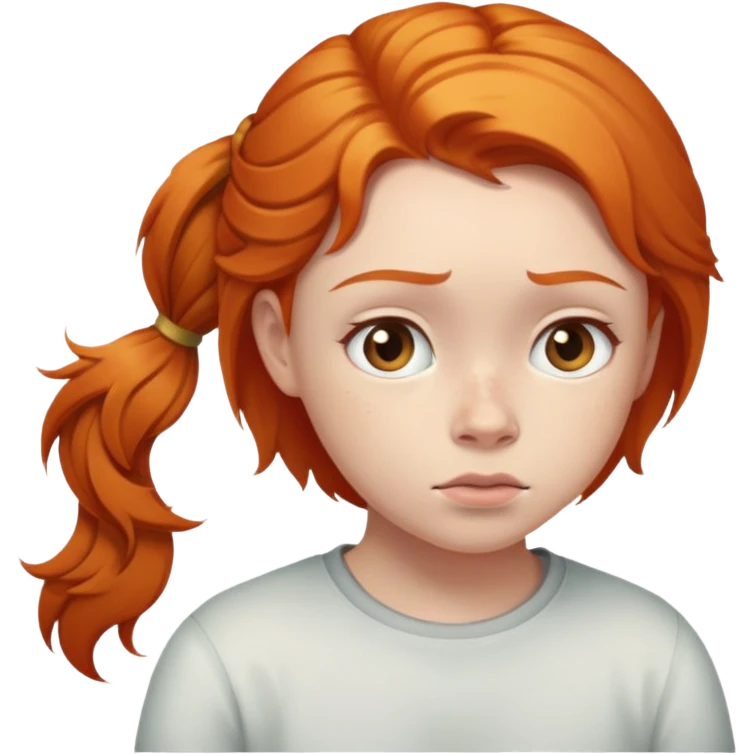 Ginger girl getting left behind by her friends  emoji