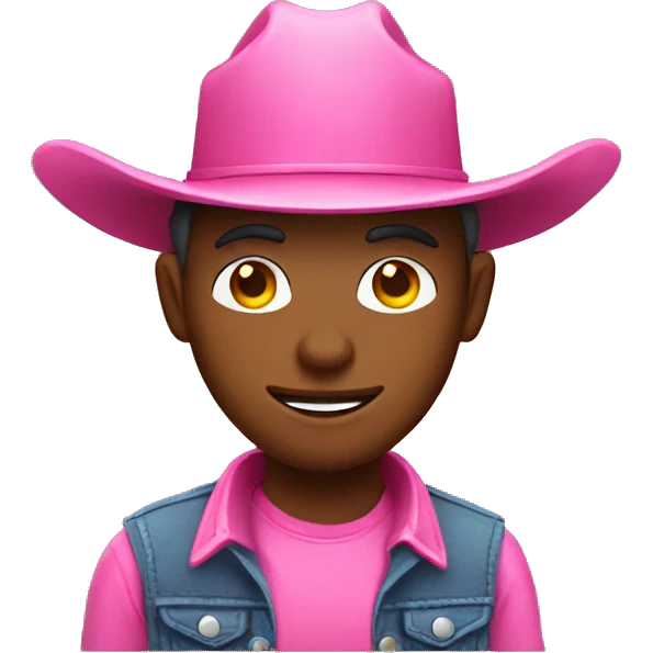 cowboy with pink hat emoji