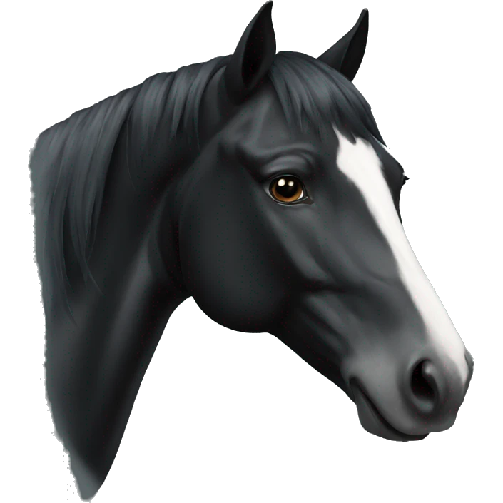 A black horse emoji