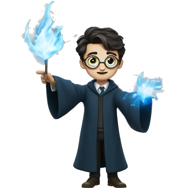 Harry Potter casting a patronus spell emoji
