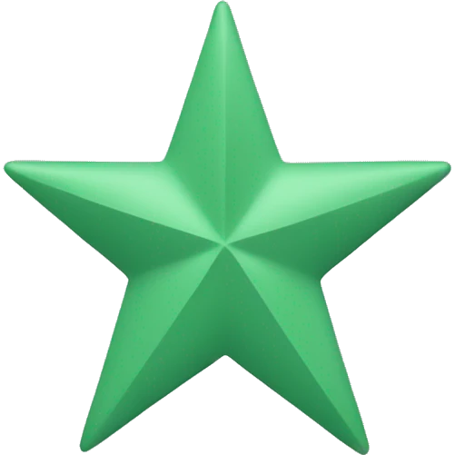sage green star in ios star shape emoji