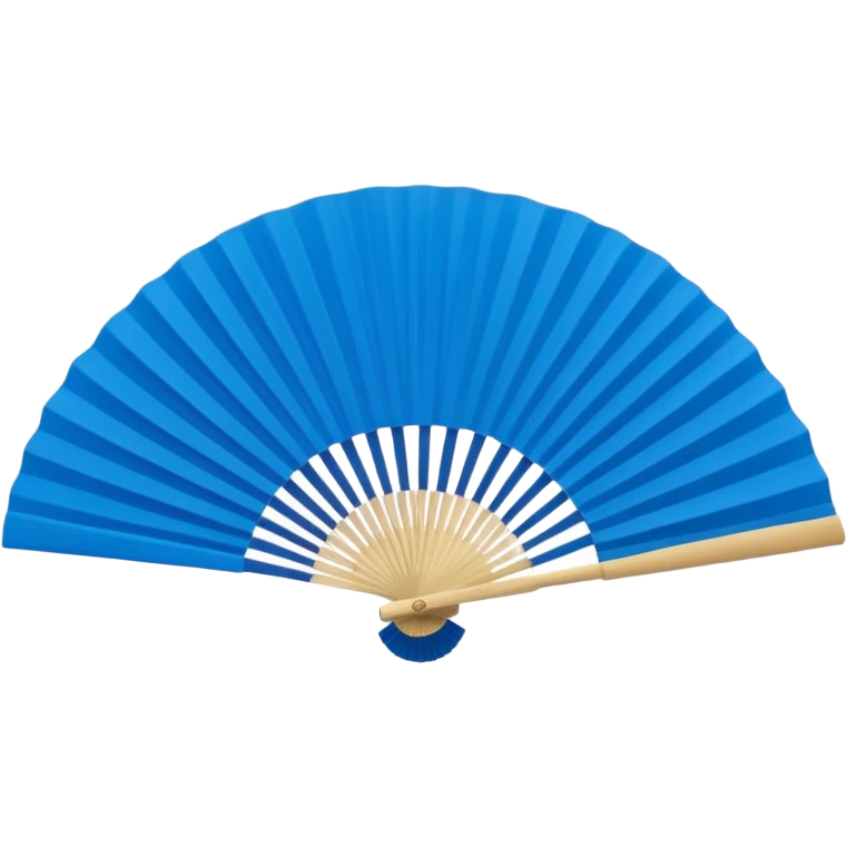 blue paper hand fan emoji