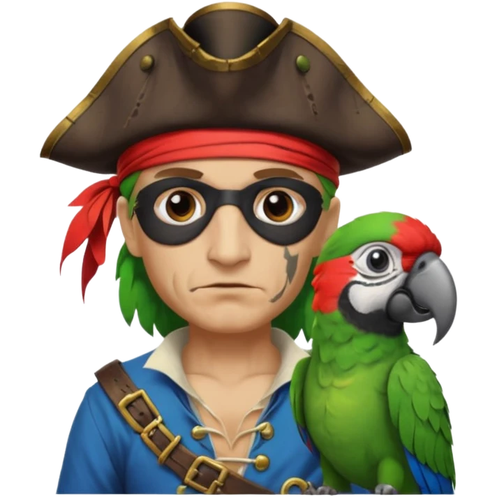 pirate and parrot emoji