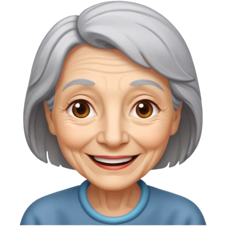 old woman smiling emoji
