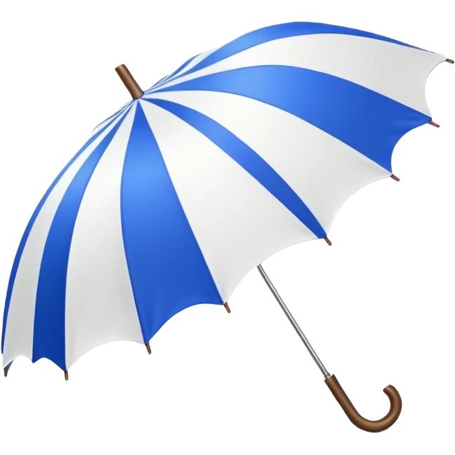 umbrella summer blue and withe emoji