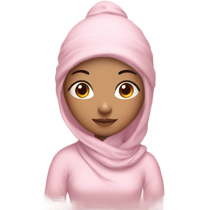 asian yoga girl light pink clothes  emoji