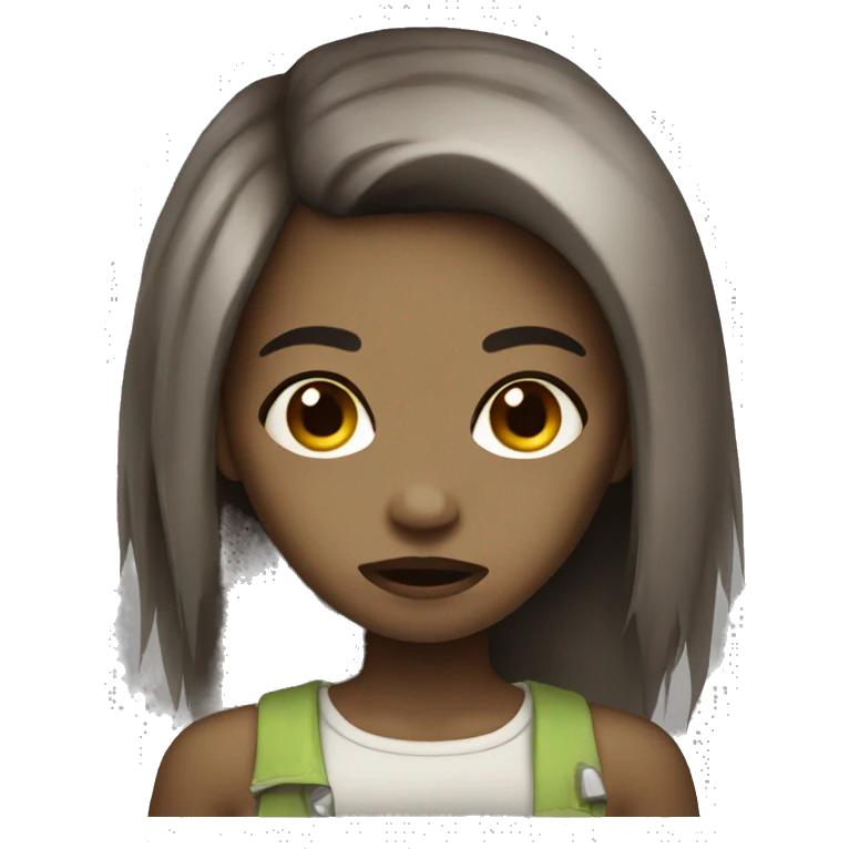 girl zombie brown hair emoji