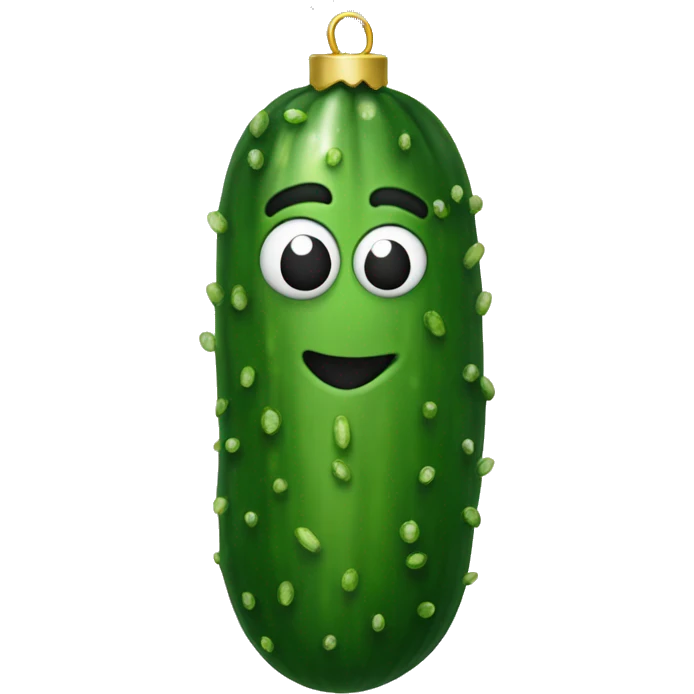 Christmas pickle emoji