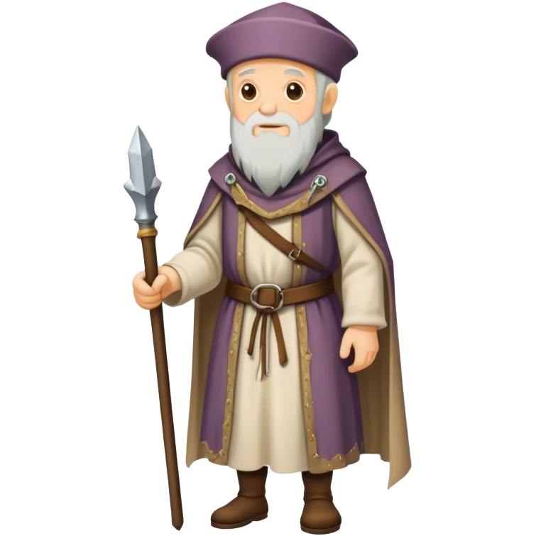 Old man medieval costume emoji