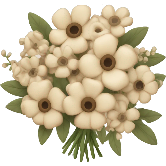 beige floral boquet emoji