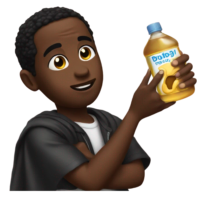 Diddy holding baby oil emoji