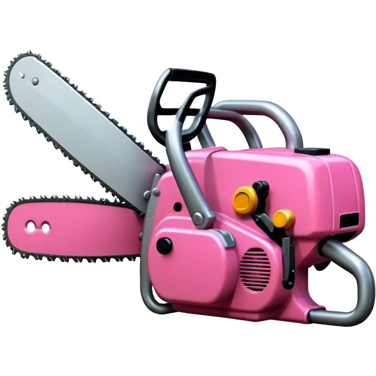 Pink chainsaw emoji