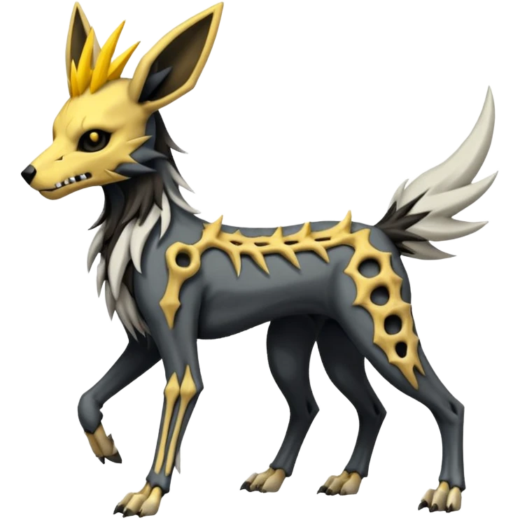 Skeletal Skinny Jolteon-Houndoom-Manectric-fusion emoji