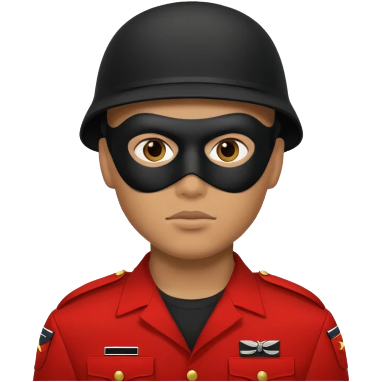 soldier with black masks without cap emoji