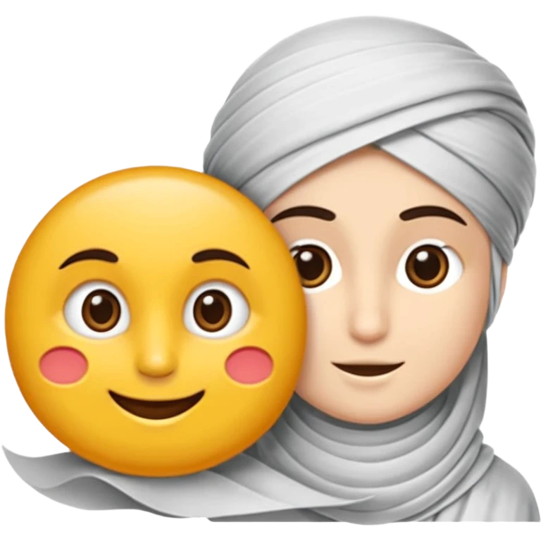 قلب تشریحی سفید و آبی آسمانی با گل های رز صورتی ملایم بدون برگ emoji