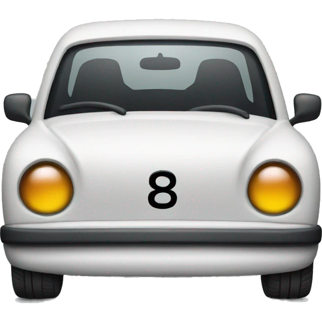 Car with number 8 emoji