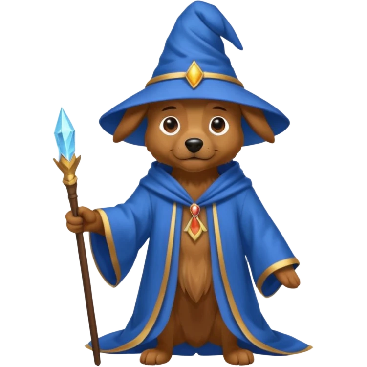 Dog wizard emoji