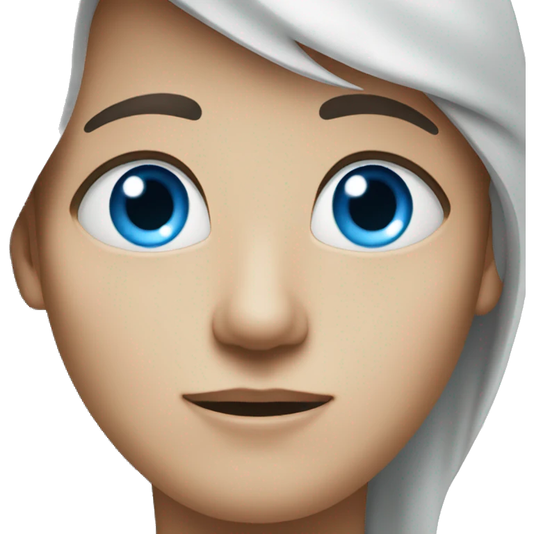 blue eyes looking to the left emoji