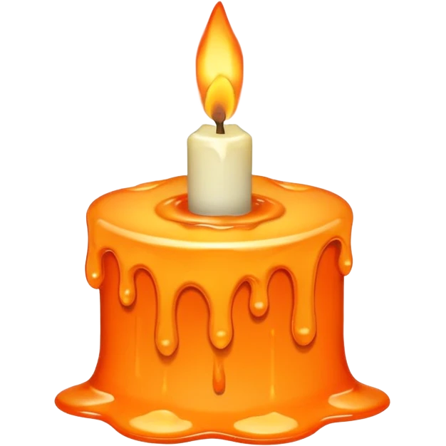 melting candle passage of time. emoji
