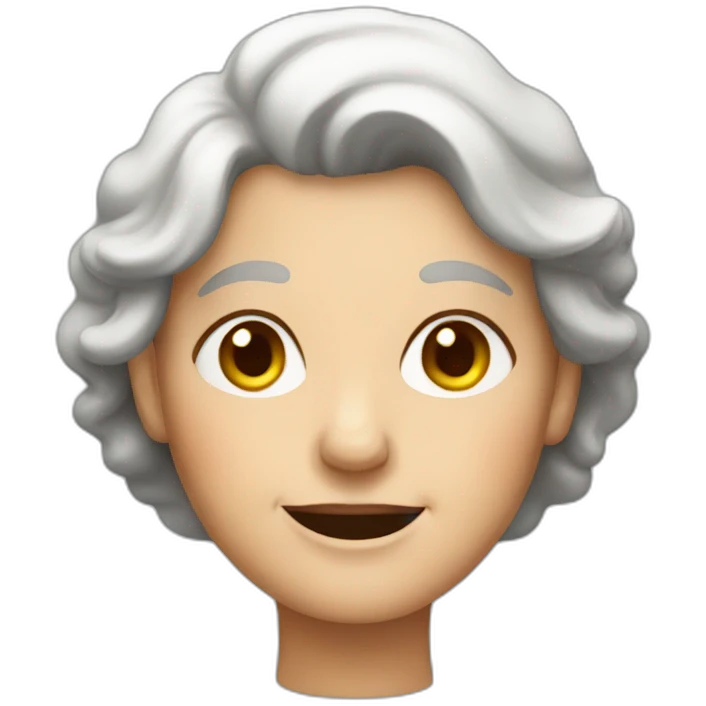 old  lady with brown hair emoji