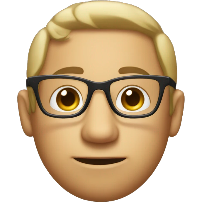 Little buttcheek with glasses emoji