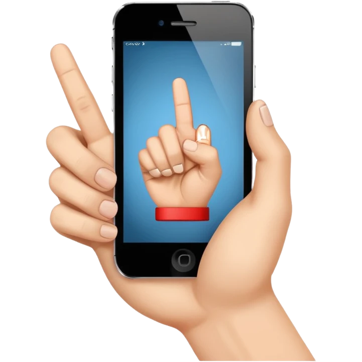 Phone with middle finger  emoji