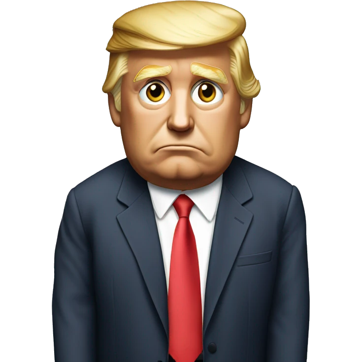 create donald trump looking really sad because he just lost the election emoji