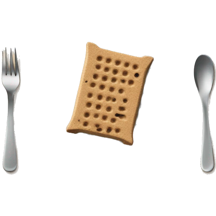 Top view coffee and protein bar on a small plate  emoji