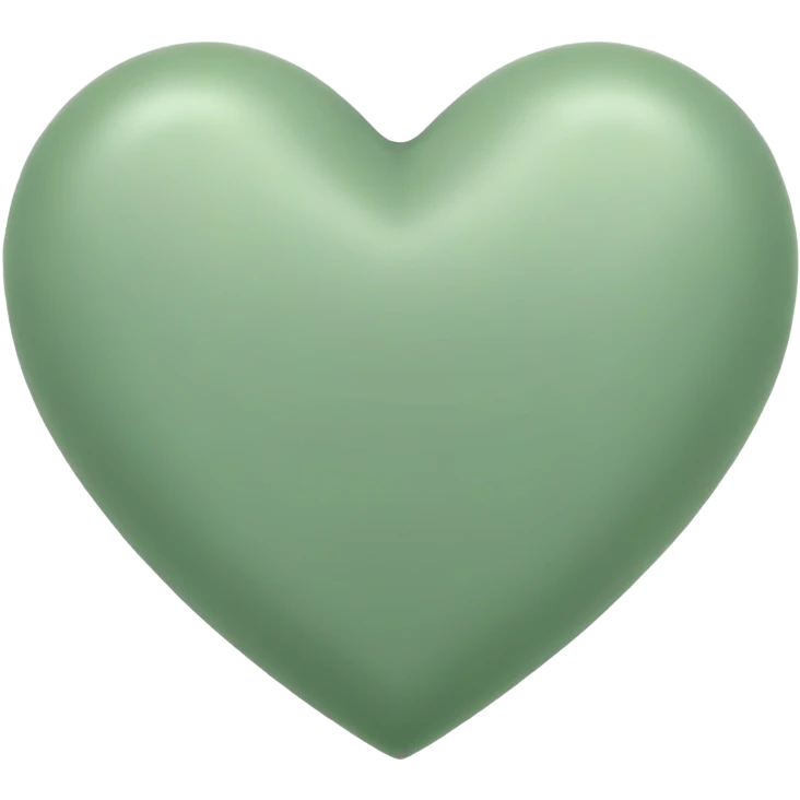 Sage green heart  emoji