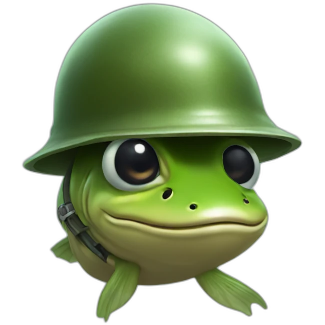 tadpole with war helmet emoji