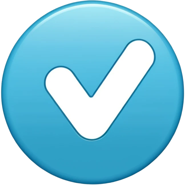 Blue colored tick  like instagram blue tick  emoji