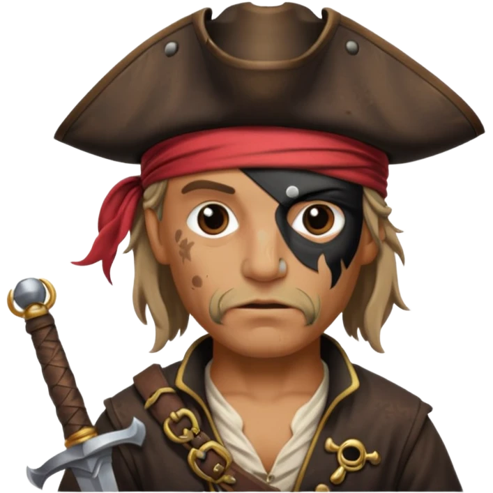 Pirate with sword emoji