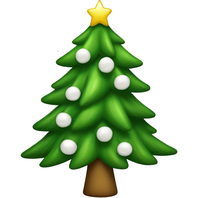Christmas tree with little white bows emoji