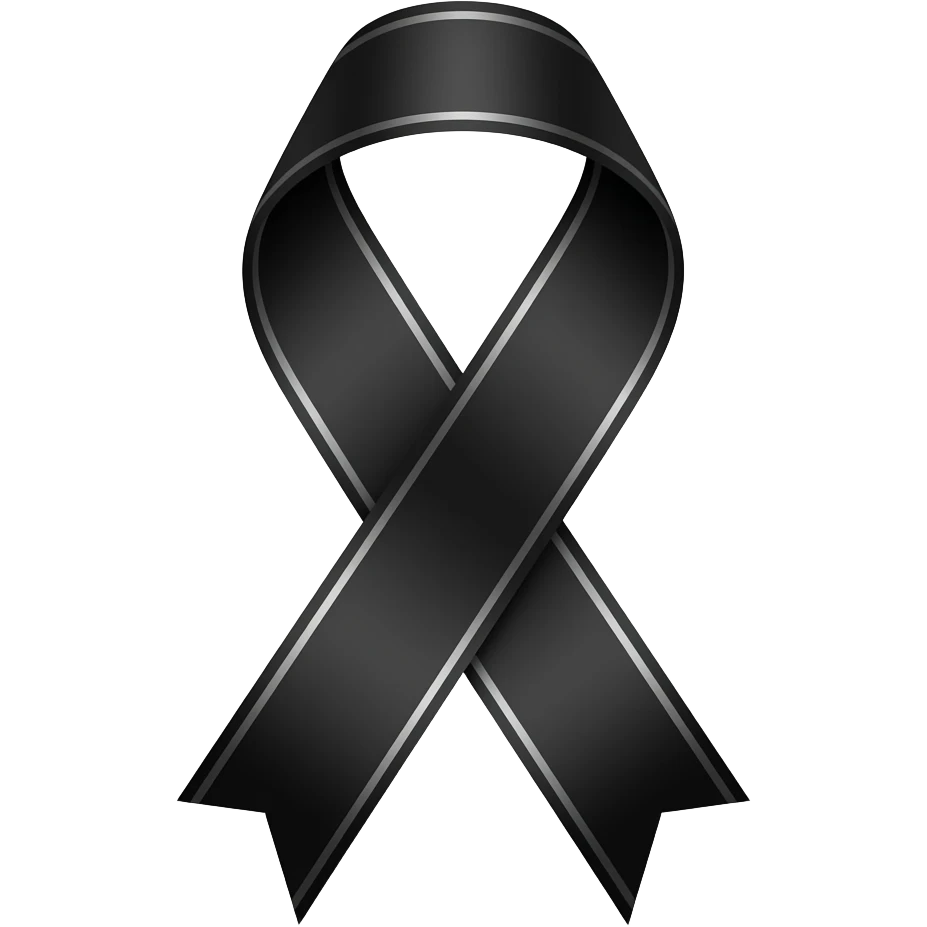 Siyah yas kurdelesi emoji