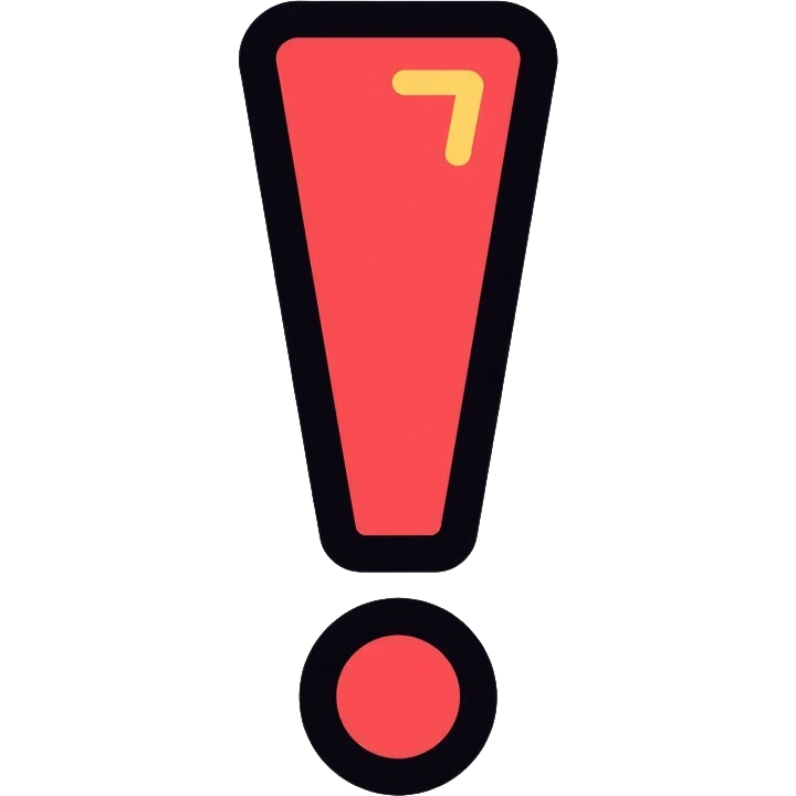 red exclamation point emoji