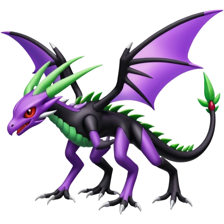 Shiny Aural Darkrai-Flygon-Genesect-Fakémon-fusion (full body) emoji