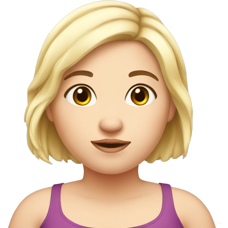 A chubby fair skin girl emoji