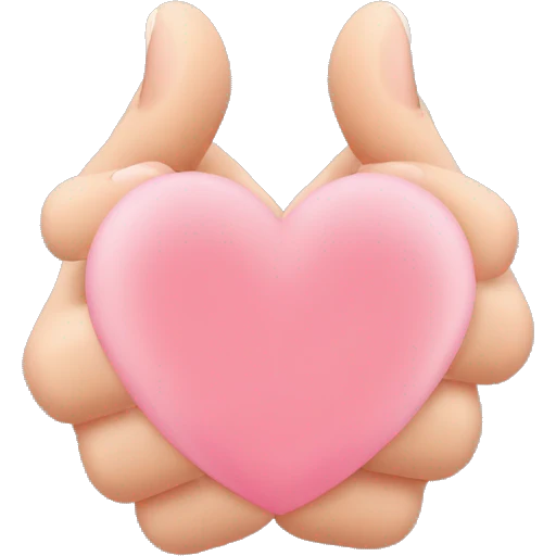 Deux mains font un coeur  emoji