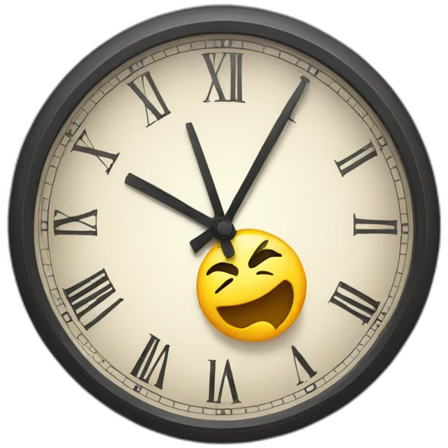 A torn clock emoji