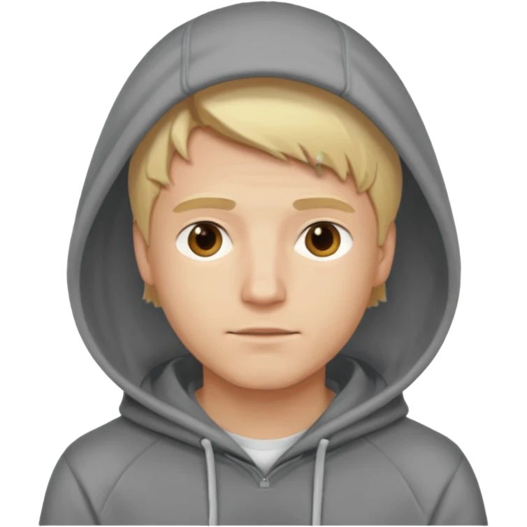 i understand, men in blond with hoodie emoji