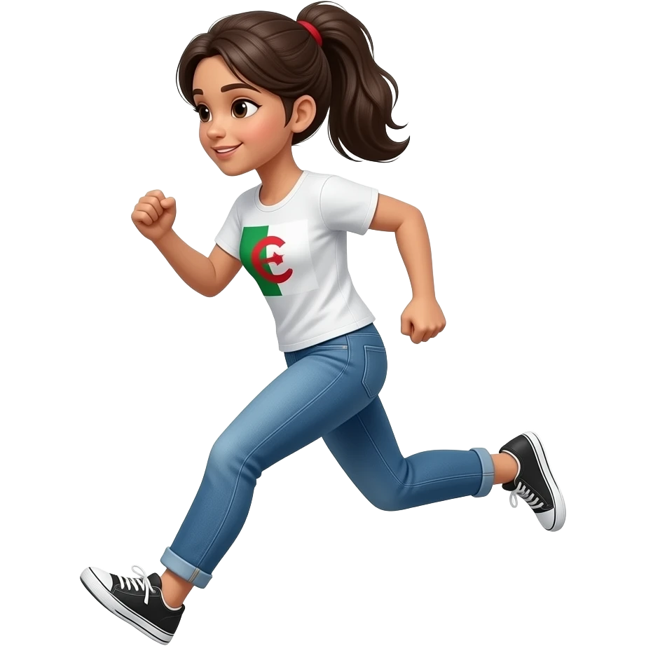 algerian girl running emoji