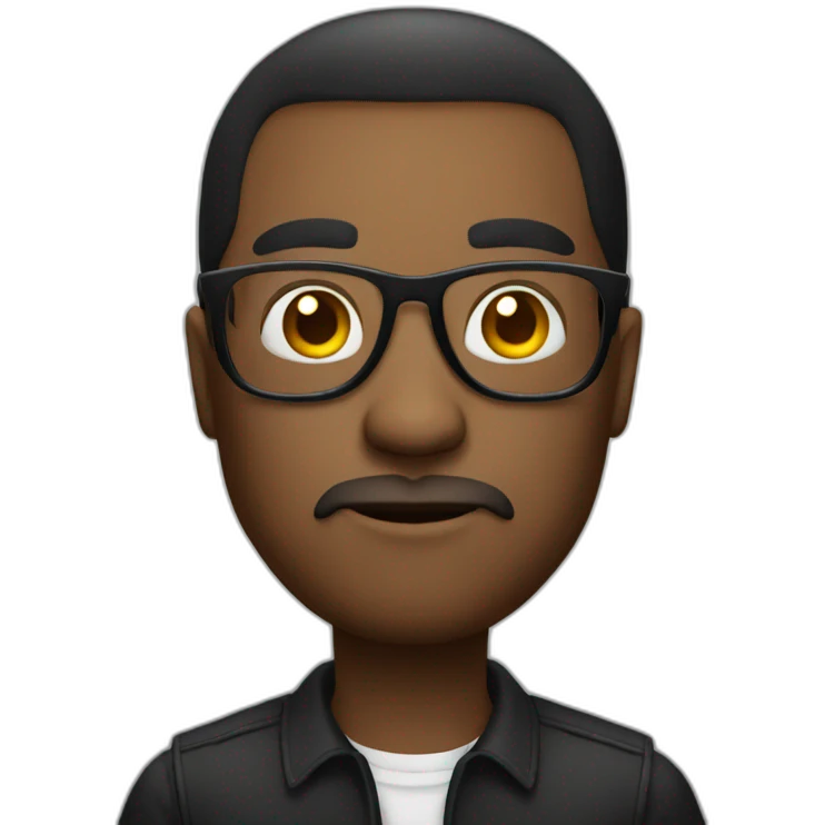 Man with glasses gangster  emoji