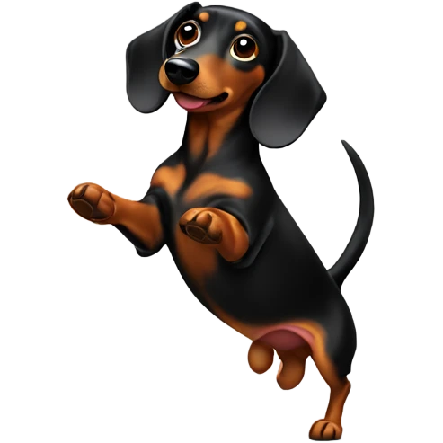 Dachshund tap dancing emoji