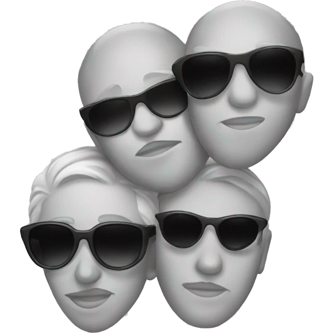 kissing emoji with sunglasses emoji