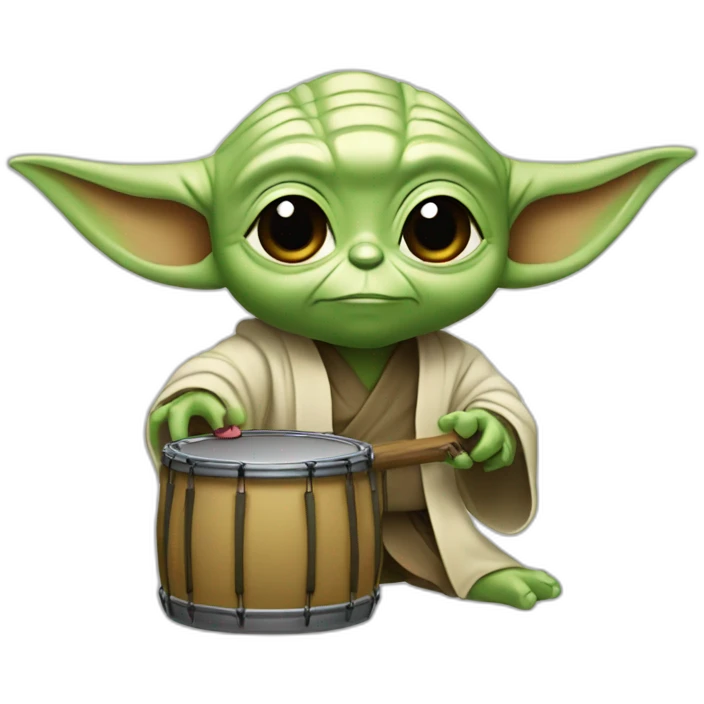 Yoda qui joue de la batterie emoji